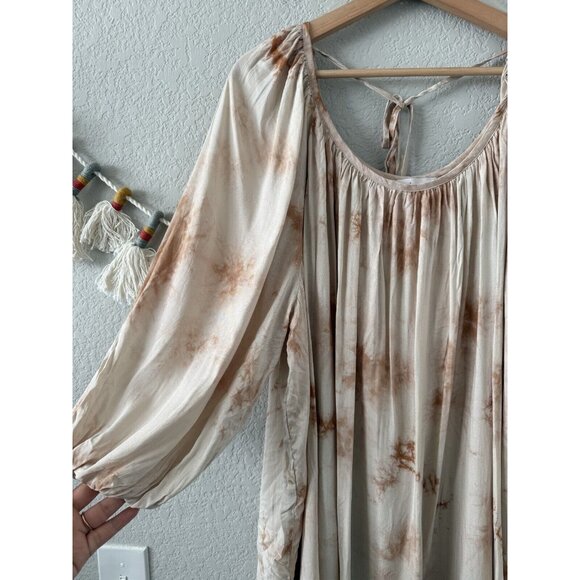 Carly Jean Los Angeles Cjila Salem Tie Dye Flowy Mini Shirtdress Boho Beachy M - Picture 3 of 9